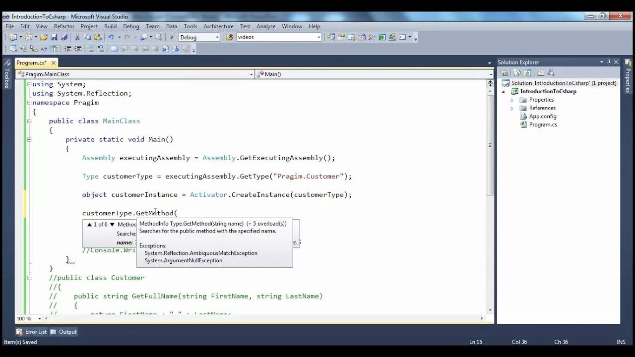 Activator createinstance