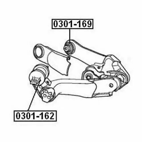 0301-162 ASVA. AKITAKA 0301-169. Сайлентблок цапфы подвески зад прав/Лев Honda/ CR-V re7. Hab-169. Со 169