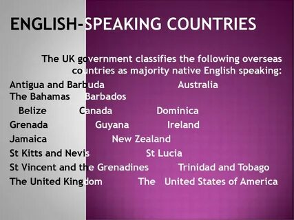 English speaking in use