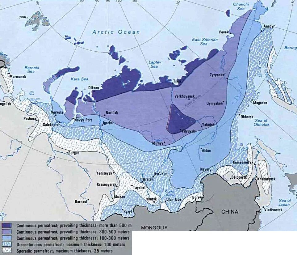 Вечная мерзлота в россии на карте. Карта многолетней мерзлоты в России. Границы вечной мерзлоты в России на карте России. Территория вечной мерзлоты в России на карте России. Карта распространения многолетней мерзлоты на территории России.