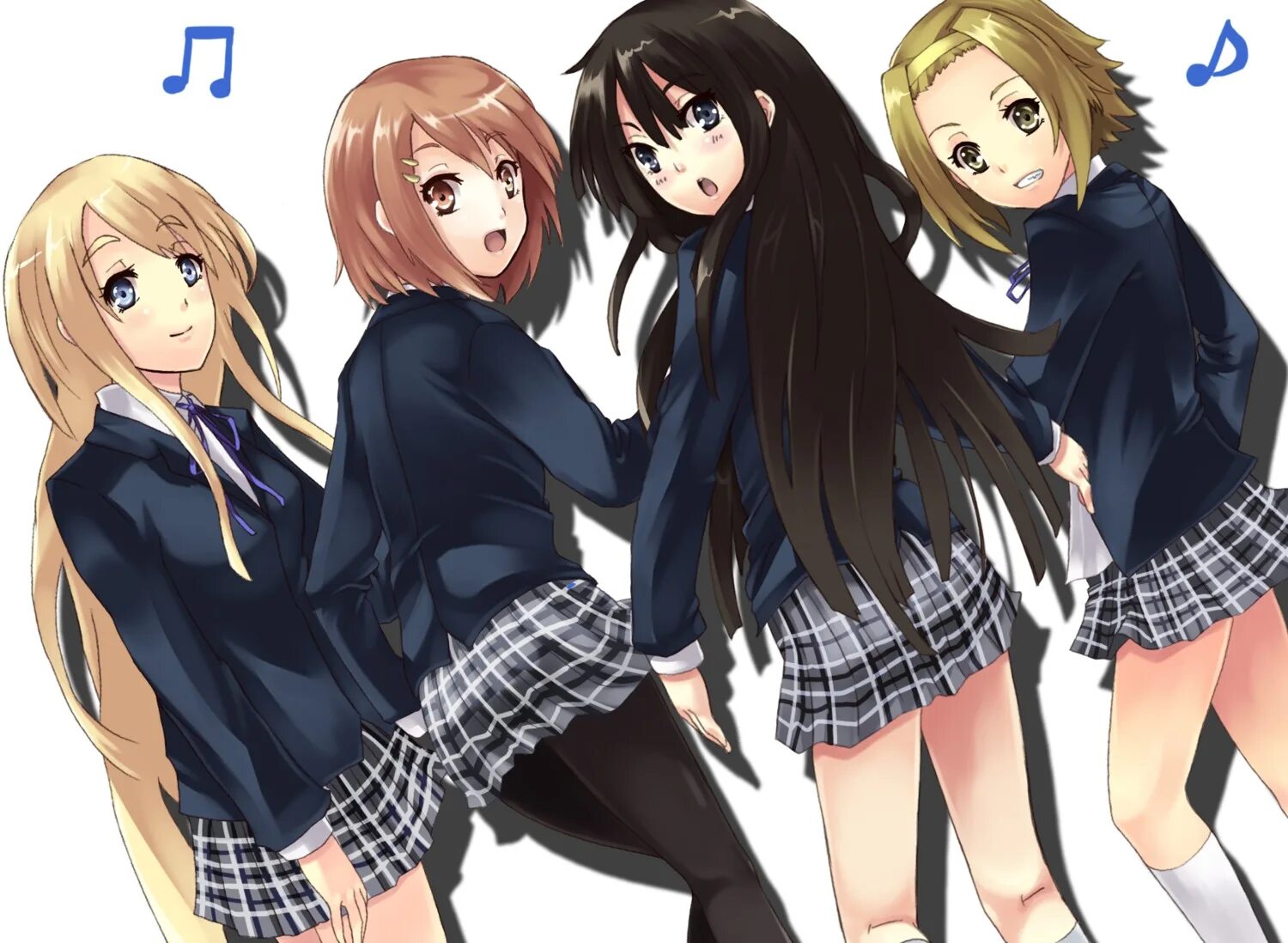 Подружки школьный песня. K-on Цумуги. Четыре девочки.