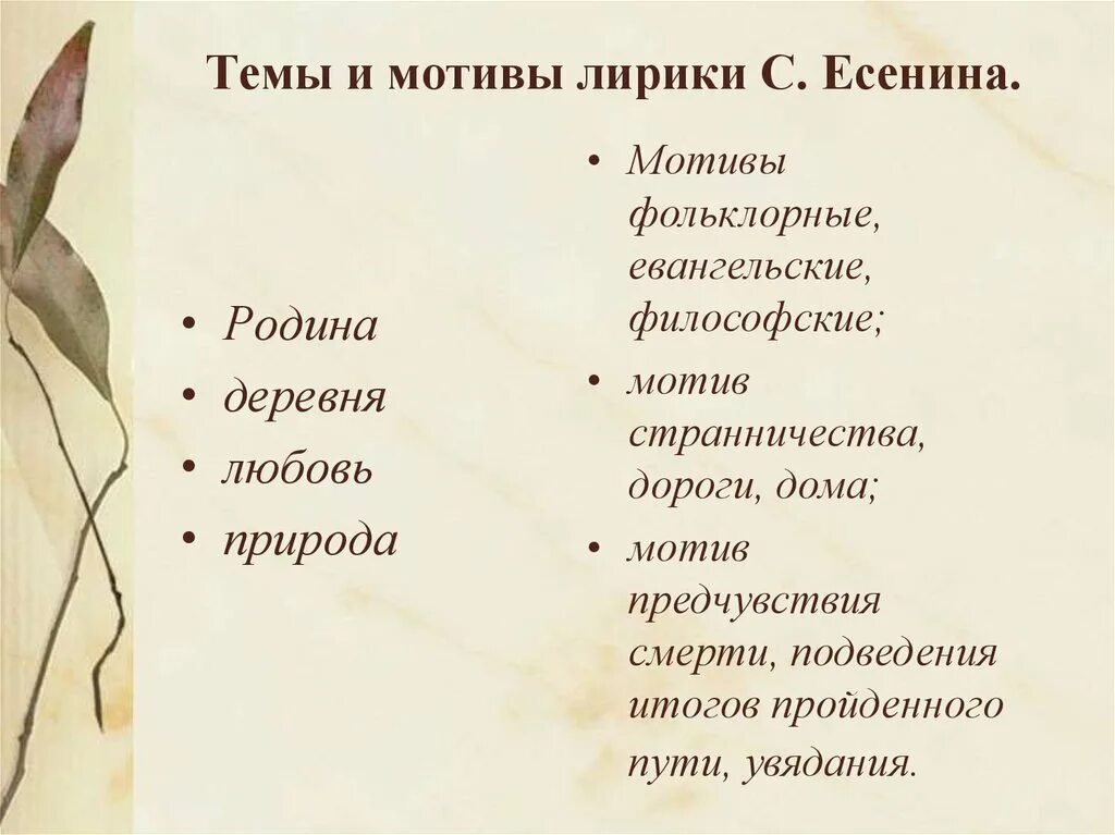 Перечислите основные произведения. Основные мотивы Есенина. Мотивы творчества Есенина. Мотивы лирики Есенина. Основные мотивы лирики Есенина.