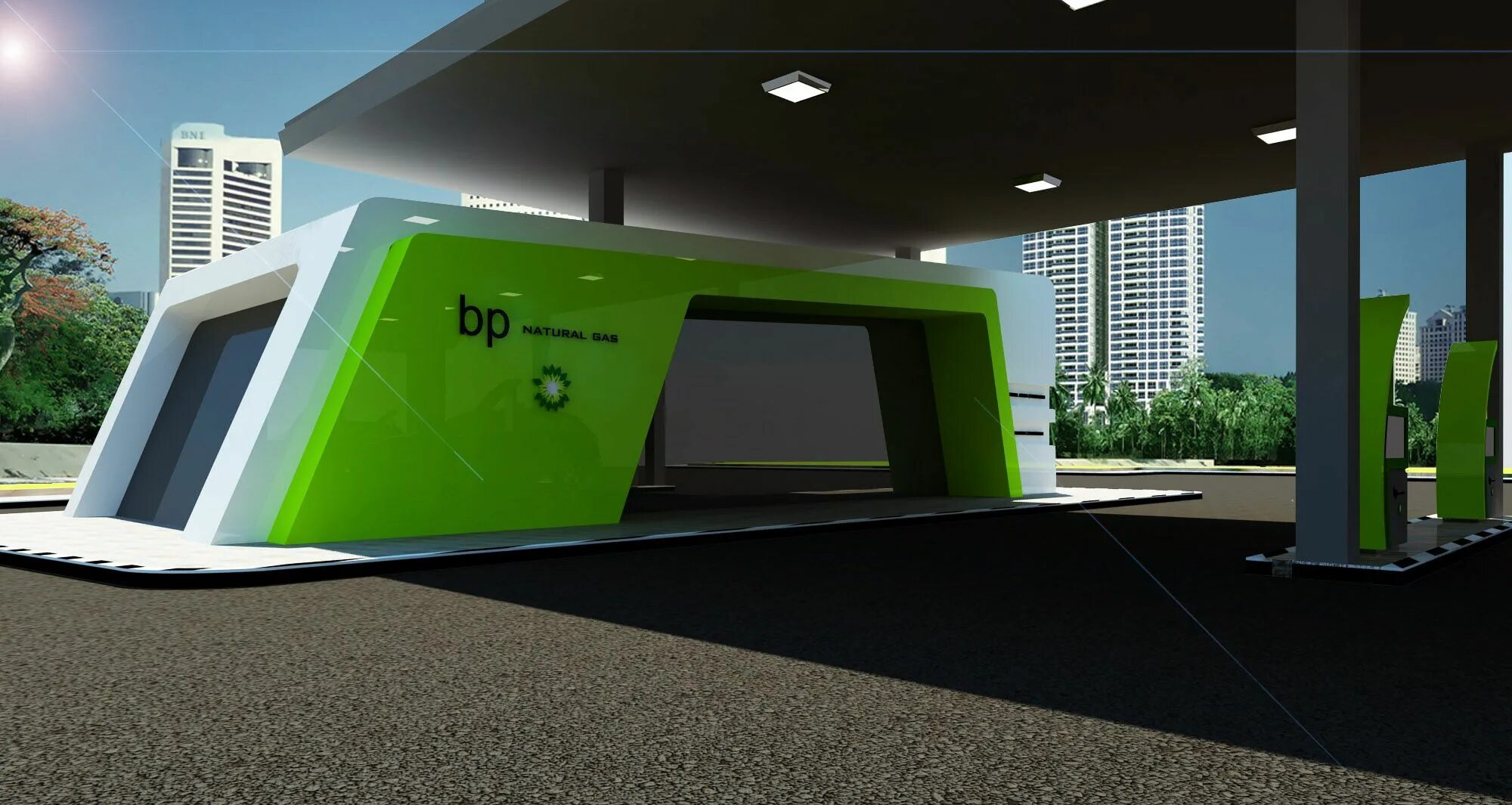 BP Gas Station Design. Проект АЗС. Необычные АЗС. Контейнерная АЗС.