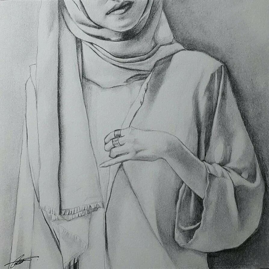 Хиджаб карандашом. Девушка в хиджабе карандашом. Портрет мусульманки карандашом. Хиджаб рисунок карандашом.