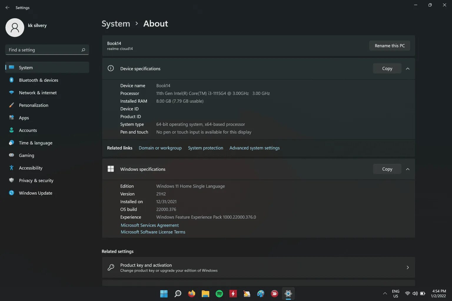 Windows 11 home single language