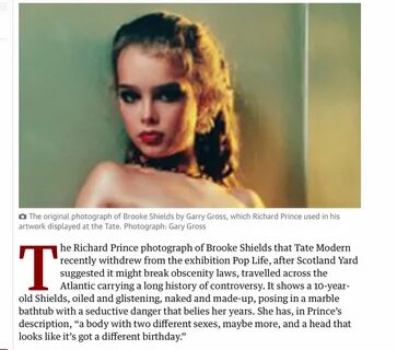 Shields was slathered with oil, put in a bathtub and posed naked for a Play...