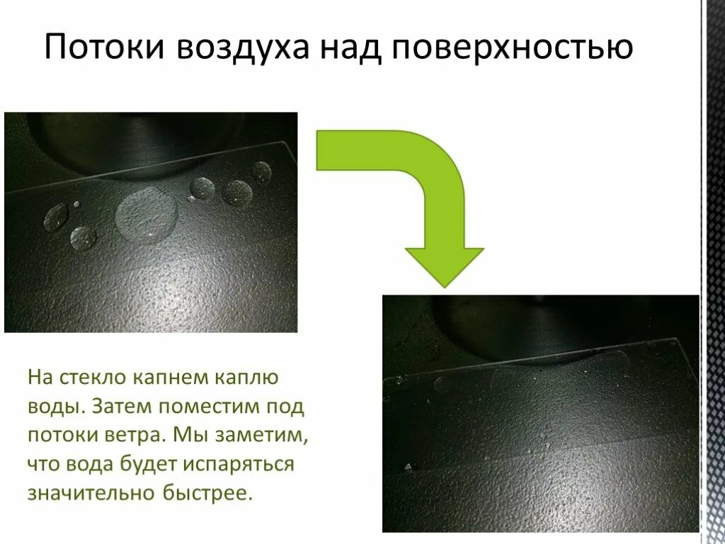 Какая капля испарится быстрее
