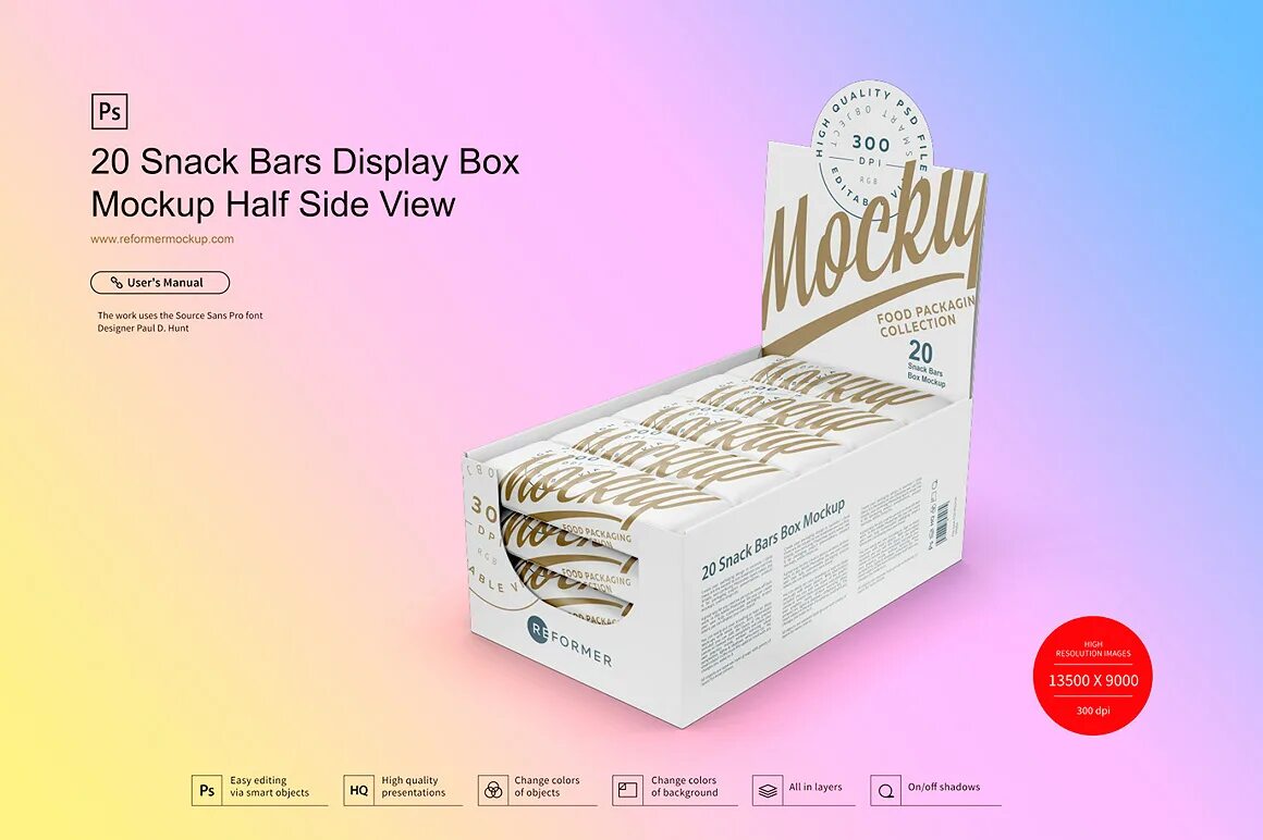 Minimal display bars. Snack bars display box. display box mockup. snack bars display box mockup free. snack box mockup.