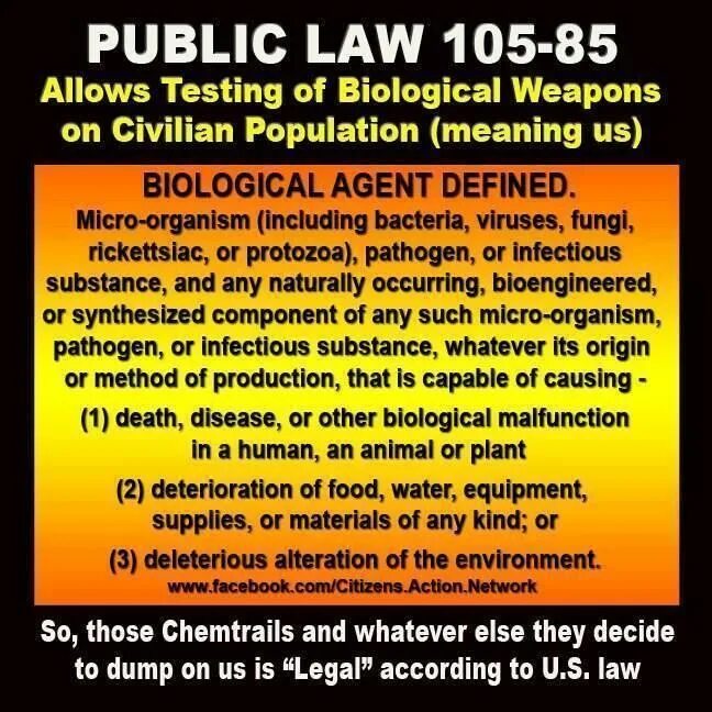 Public Law. Biological Weapon use.