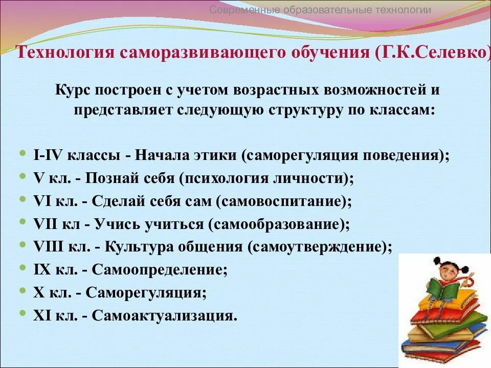 Образовательные возрастные технологии