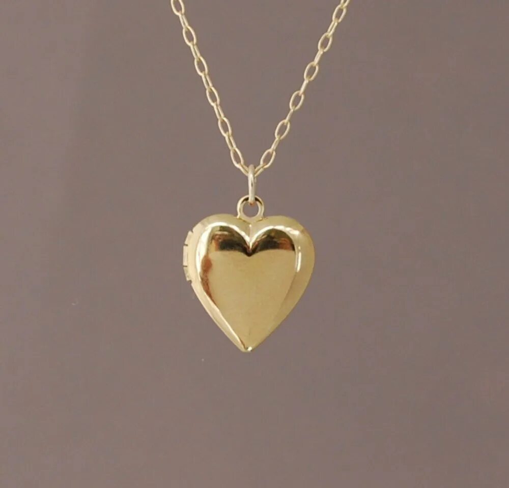 Золотой медальон андертейл. Золотой медальон сердце 14 KT Gold filled. Золотой Heart Locket. Подвеска сердечко золото.