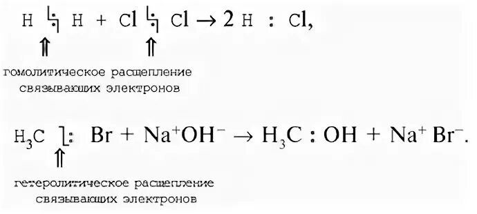Ионный механизм разрыва связи