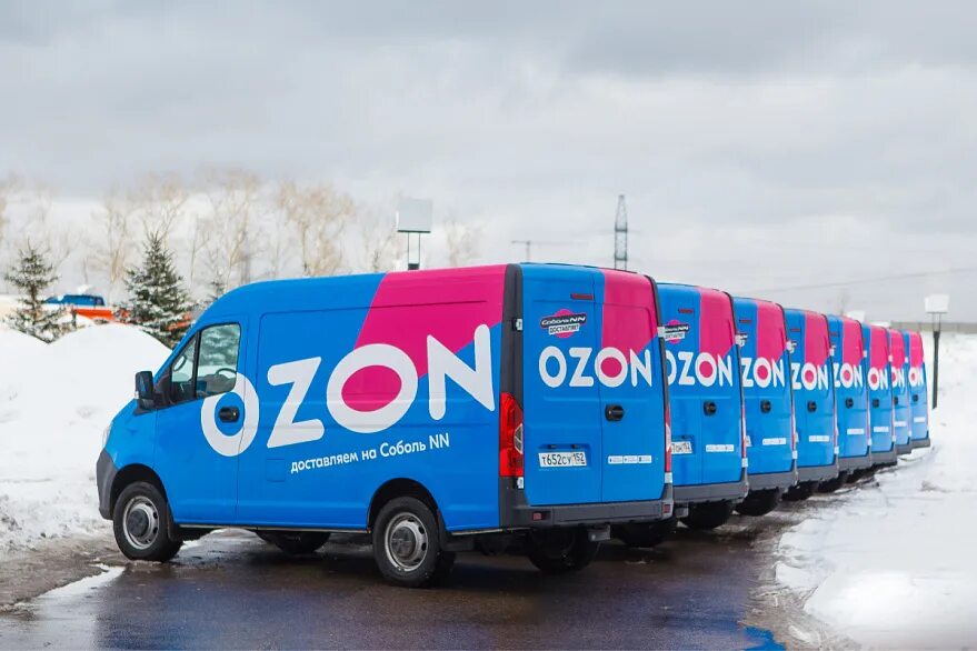 Брендирование Fiat Scudo для курьерского автомобиля "OZON"