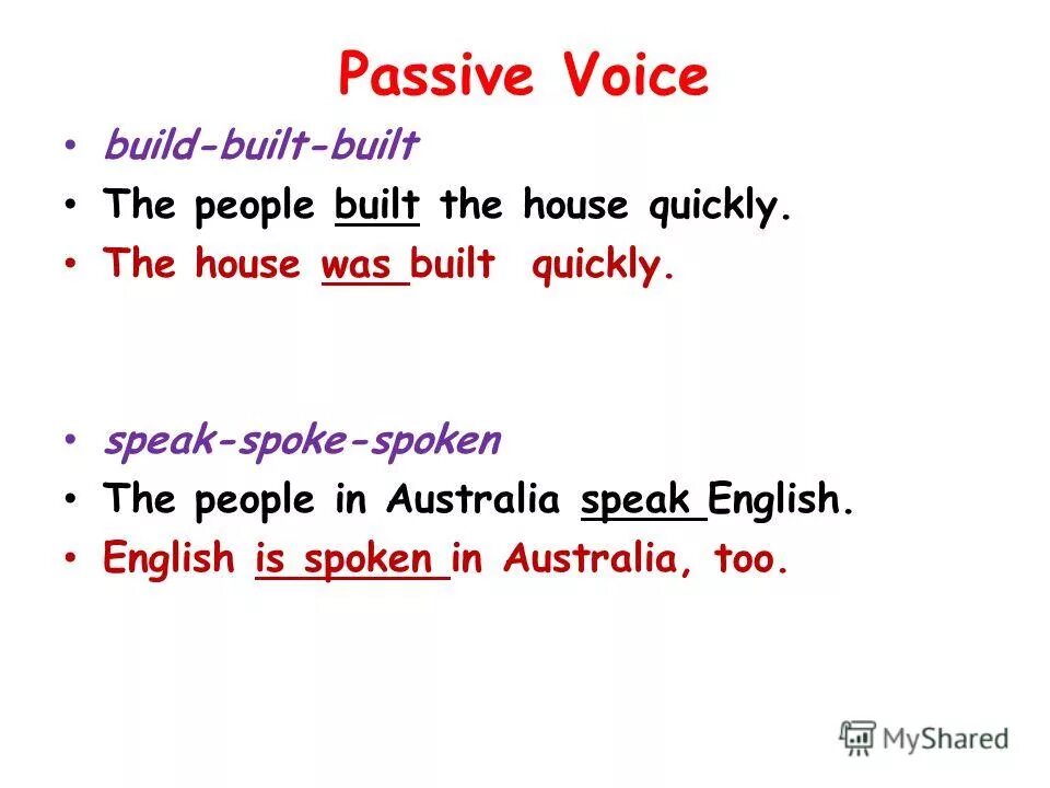 Тема passive voice