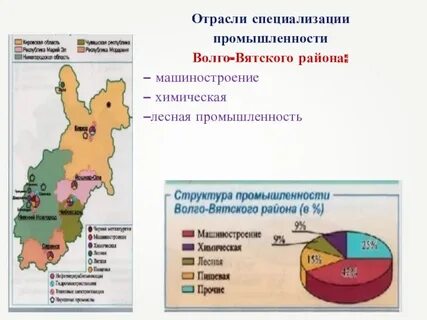 Отраслями специализации являются