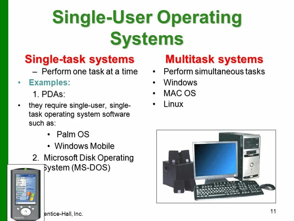 Operating System’s tasks. Single user. Single система. Single task os.