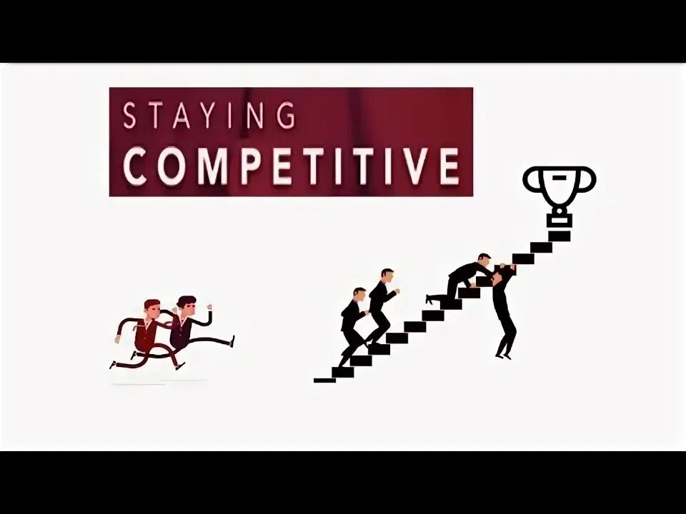 To be in competition with. Cooperation vs competition.