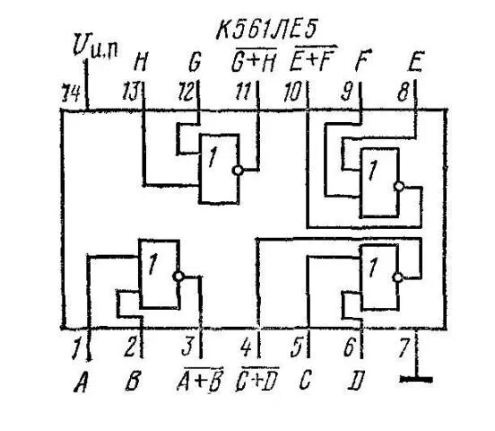 Микросхема к561ле5 описание и схема включения Микросхема к561ле5 описание и схема включения
