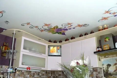 Натяжной потолок на кухне купите