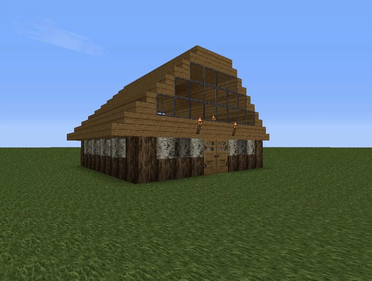 Simply minecraft. Шале в Майне. Minecraft Wooden House. Дома Шале в МАЙНКРАФТЕ. Баня майнкрафт постройка.