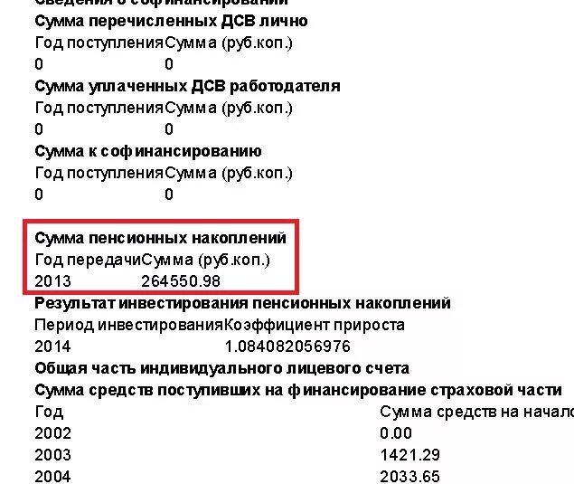 Как узнать сумму накопительной части пенсии