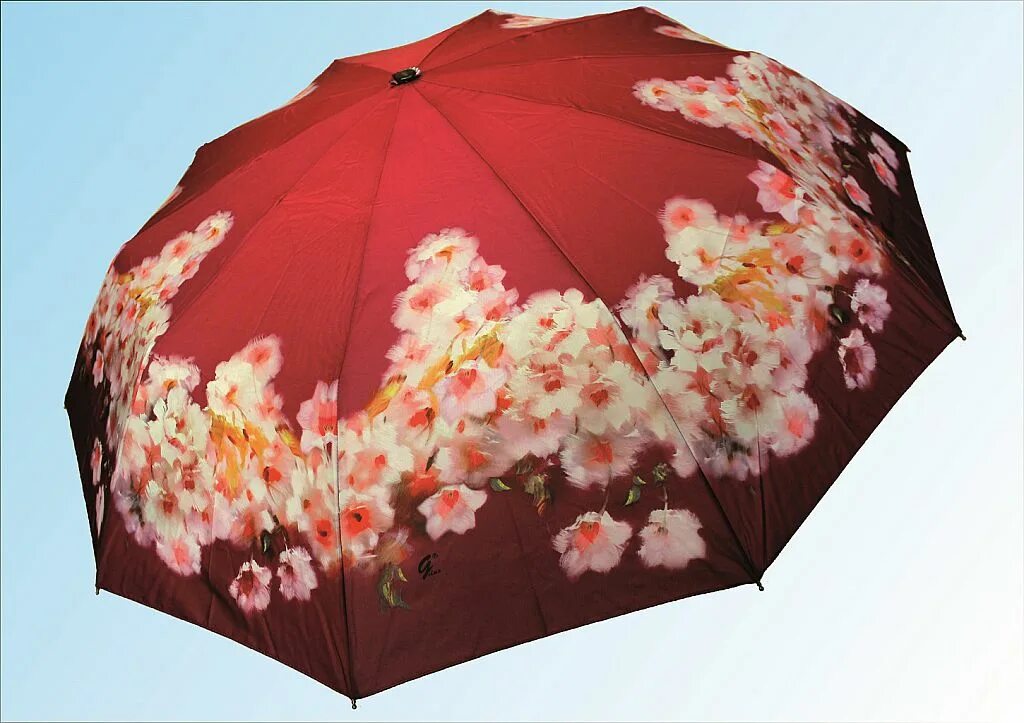 Зонт три слона модель 384 Сакура. Зонт женский Сакура. Зонтик с сакурой. Полиэстер зонт.
