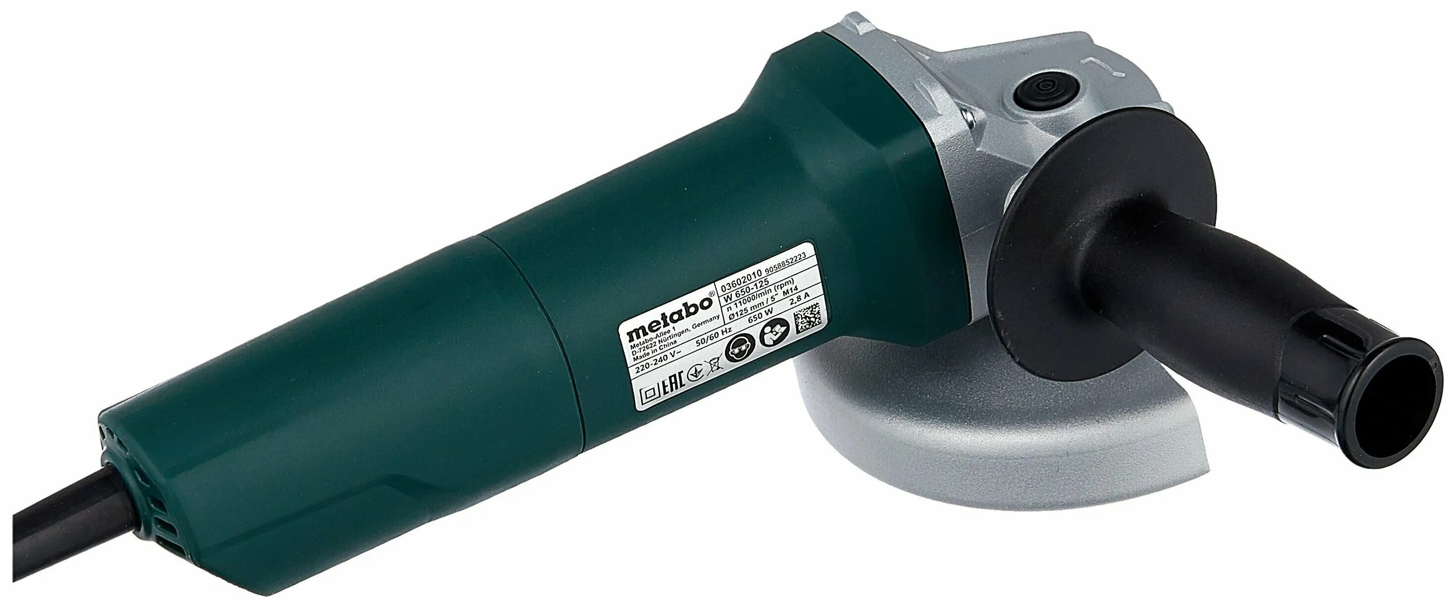 Ушм 125 мм сетевая. Шлифмашина угловая Metabo w 650-125. Metabo w 650-125 603602010. Болгарка (УШМ) Metabo w650-125 (603602010). Metabo w 650-125, 650 Вт.