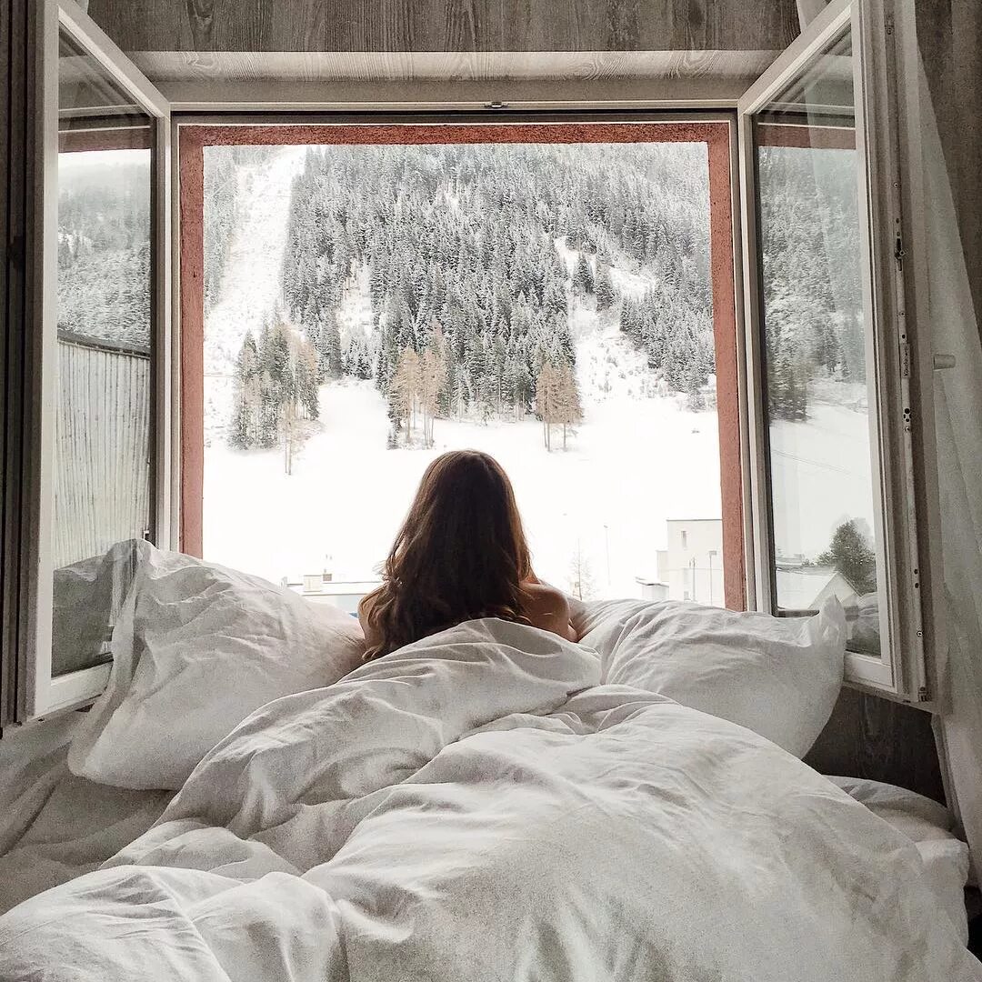 Look out of the window it snow