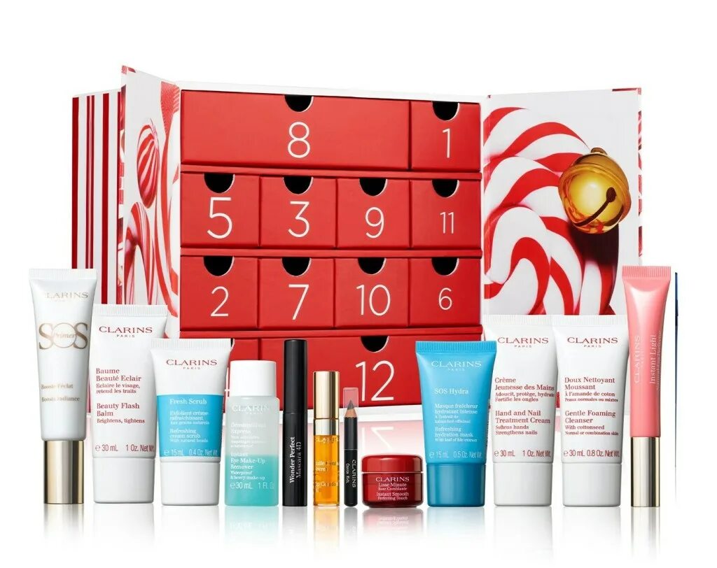 Адвенты косметика купить. Адвент календарь Clarins. Clarins 2022. Clarins Advent 2022. Clarins Advent Calendar 2023.