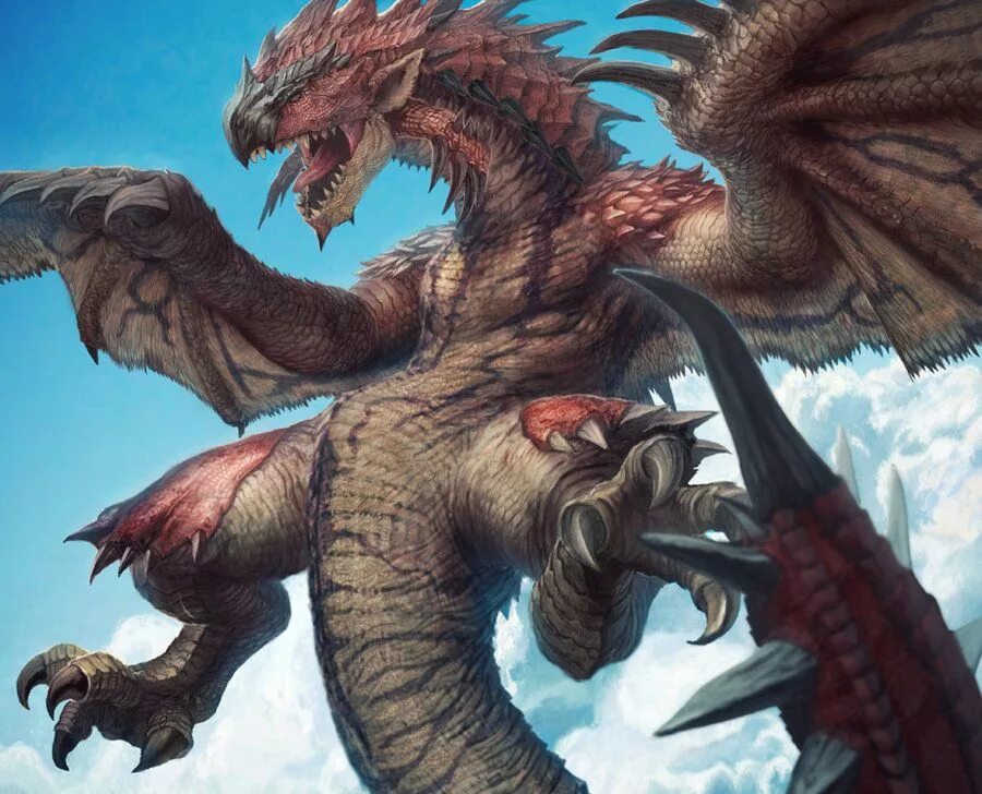 Самые огромные монстры. Раталос дракон. Монстер Хантер красный дракон. Огромный дракон. Дракон реалистичный.
