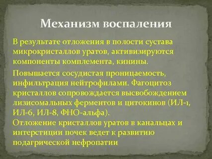 Механизм воспаления