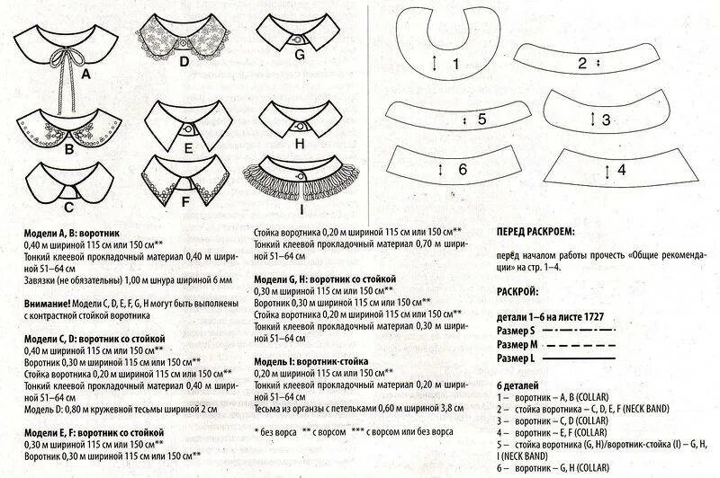 Воротник читать краткое. Выкройка детского воротника на завязках.