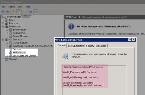 Ошибка источник wmi