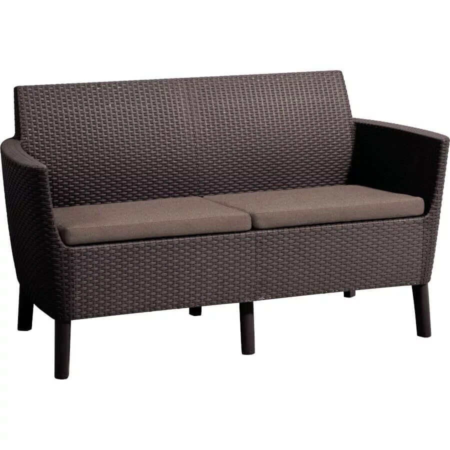 Диван садовый коричневый. Диван двухместный salemo 2 seater sofa графит. диван keter salemo. набор садовой мебели keter салемо искусственный ротанг 4 предмета. пластиковый диван.