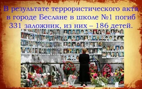 Памяти жертв беслана классный час