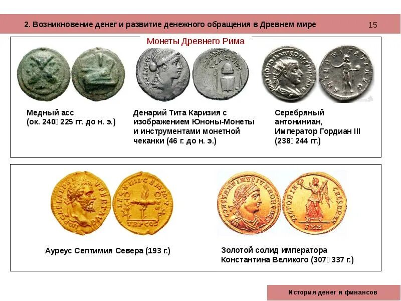 Возникновения денежного обращения