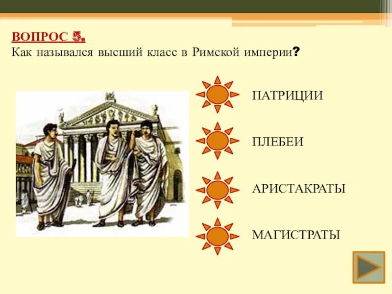 Определение патриций 5 класс. Классы в древнем Риме. Римские магистраты.