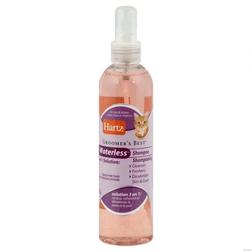 Средство для мытья кошек. Hartz groomer&#039;s best сухой шампунь 355мл. сухой шампунь купание кошек.