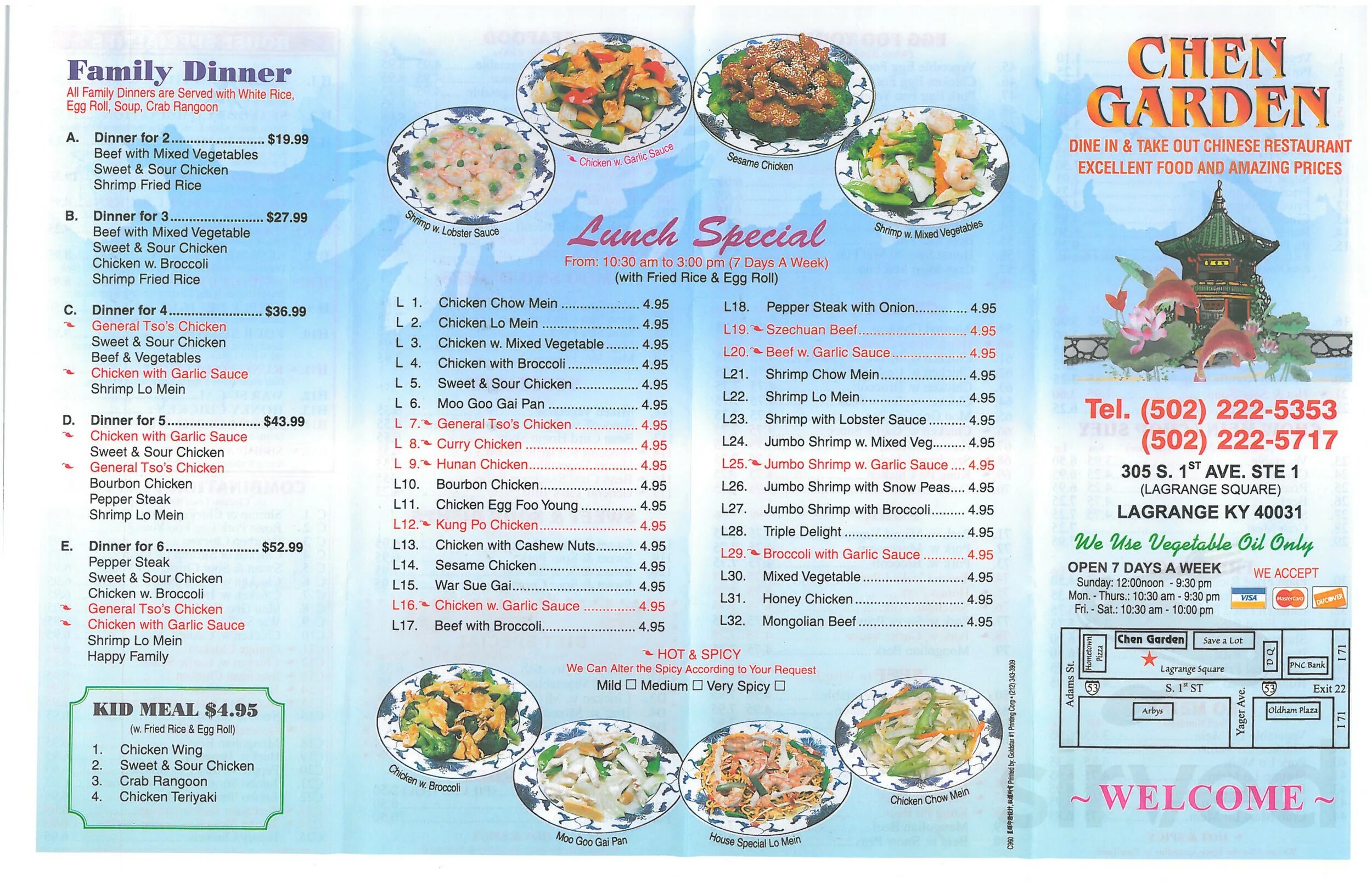 Garden menu