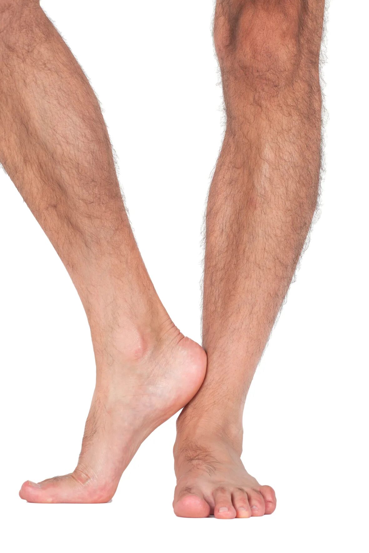 Мужские ноги. Мужская нога спереди. Мужские ноги на белом фоне.