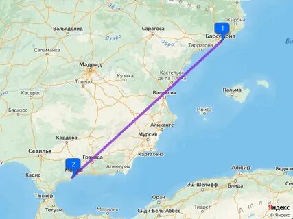 Сколько километров до барселоны