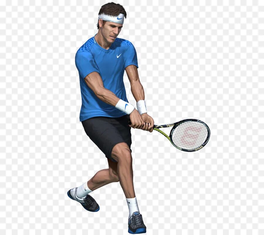 Роджер Федерер в полный рост с ракеткой. Теннисист на белом фоне. Теннисист на прозрачном фоне. Человек с теннисной ракеткой.