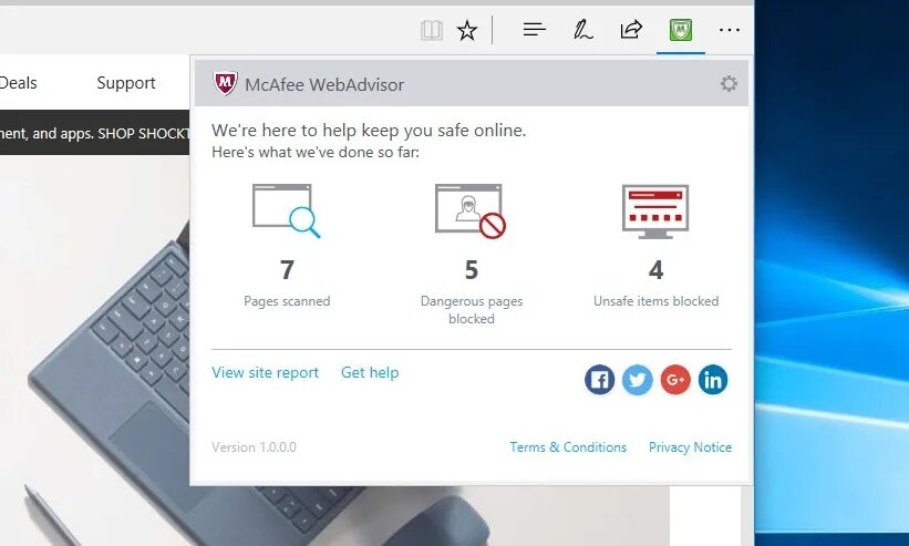 Mcafee browser. MCAFEE webadvisor. Webadvisor от MCAFEE что это. MCAFEE webadvisor Edge.