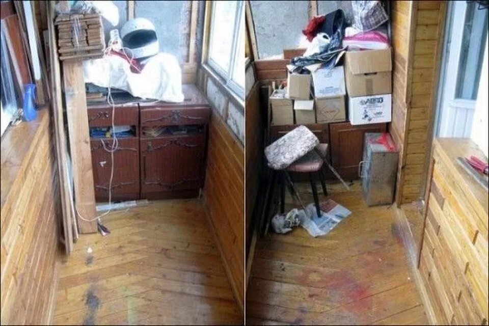 Дом какого помещика был сильно захламлен. Захламление балкона. хлам на лоджии. балкон захламлен. бардак на балконе.