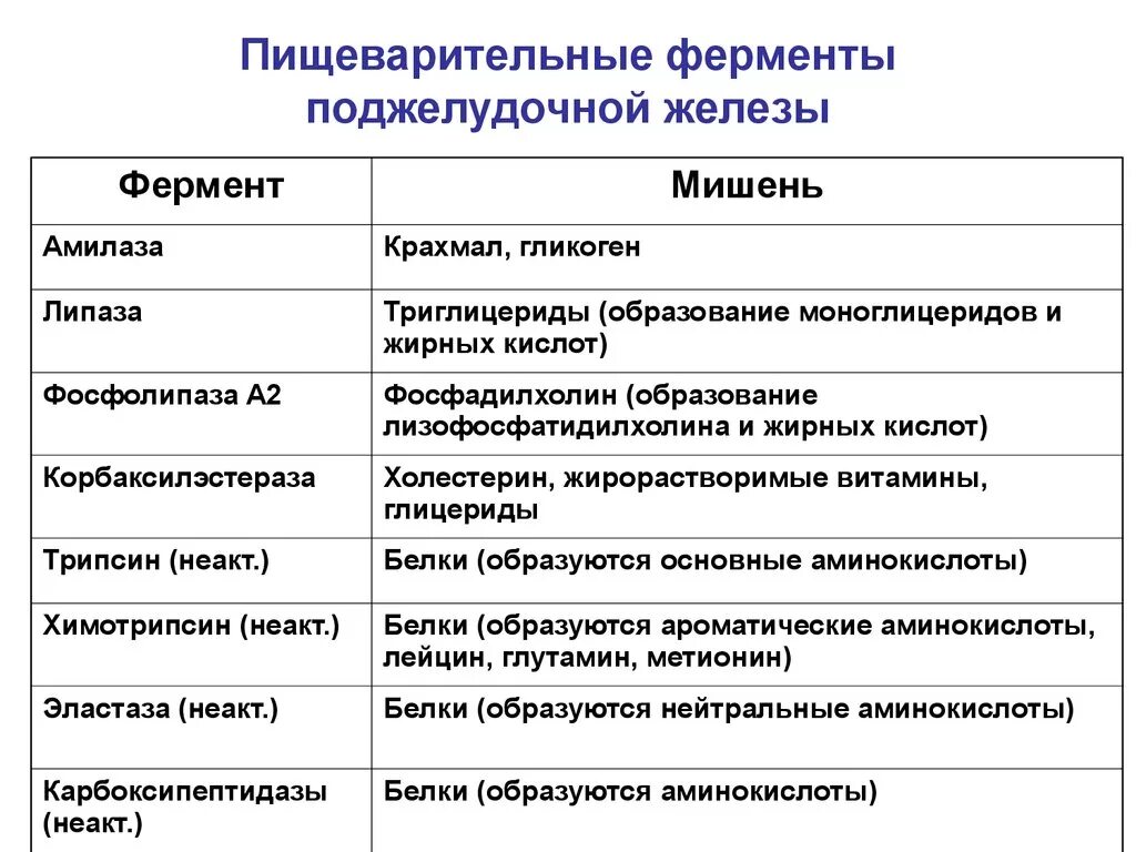 Какие ферменты для поджелудочной