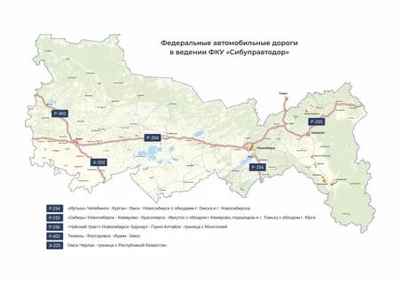 Карта трассы новосибирск