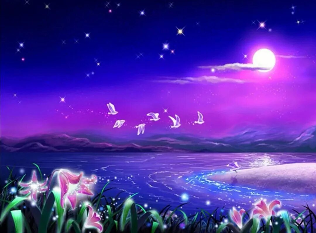 Доброй нежной ночи любимый. Ютака Кагая. Ютака Кагая японский художник. Кагая рёкан. Красивая ночь.