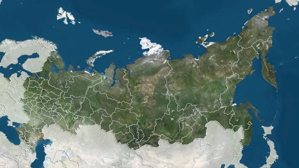 Satellite view map. Satellite map of caucasus.