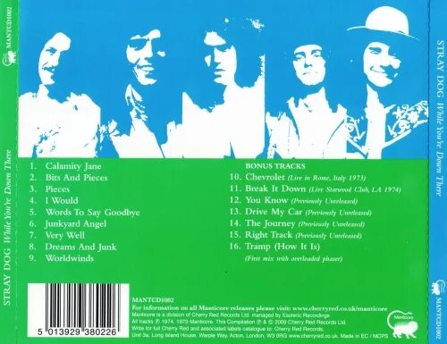 Re down. Stray Dog 1974 while you're down there. Stray Dog Band.