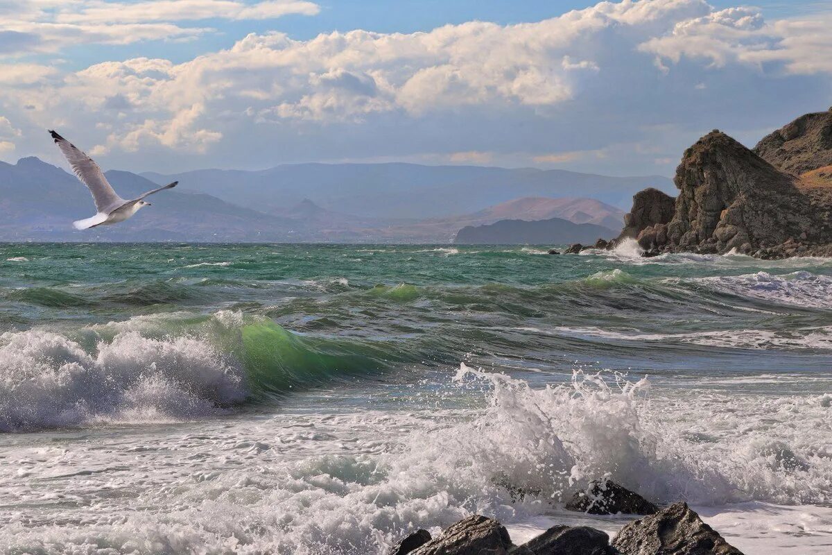 Фотографии моря россии. Коктебель морской Прибой. Черное море Прибой. Черное море Коктебель.